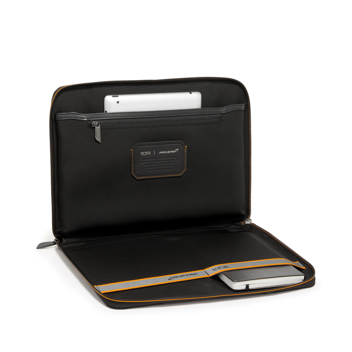 TUMI McLaren Circuit Portfolio is a sleek black document case — view 2