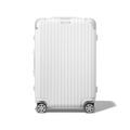 RIMOWA Hybrid Cabin suitcase in Silver is constructed from a lightweight