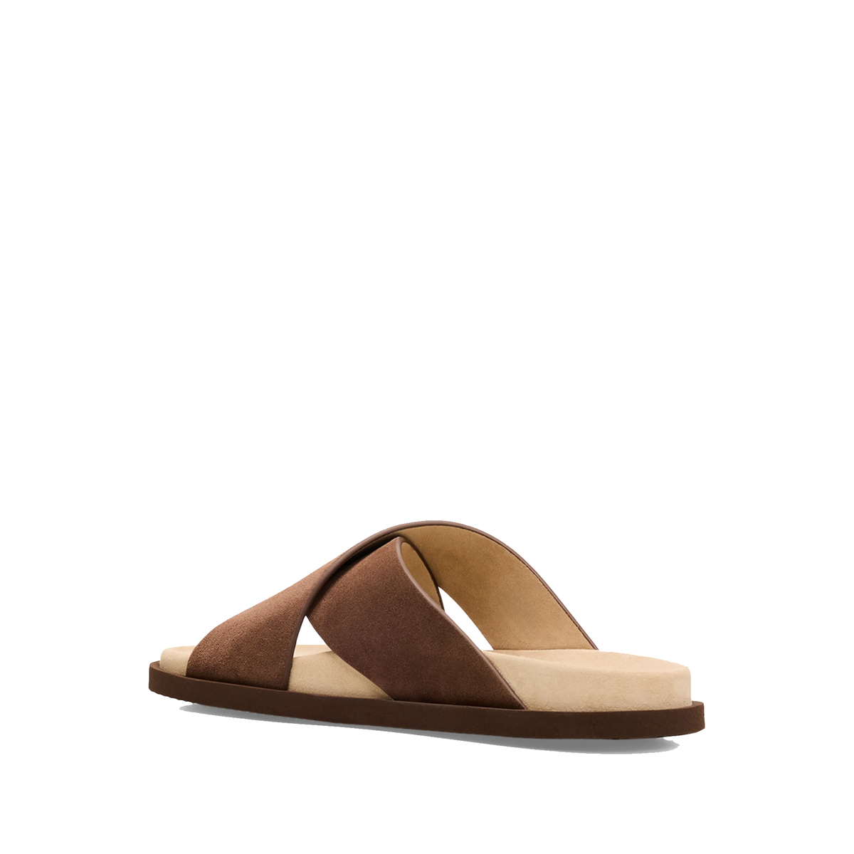 Brunello Cucinelli crossover strap suede sandals in Brown