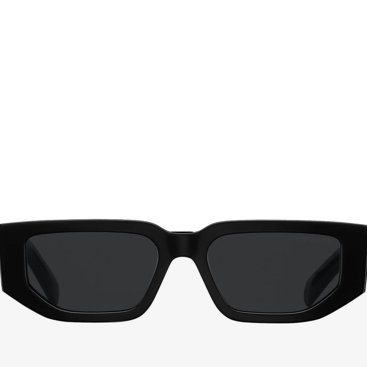 black Prada Symbole rectangle frame sunglasses — view 2