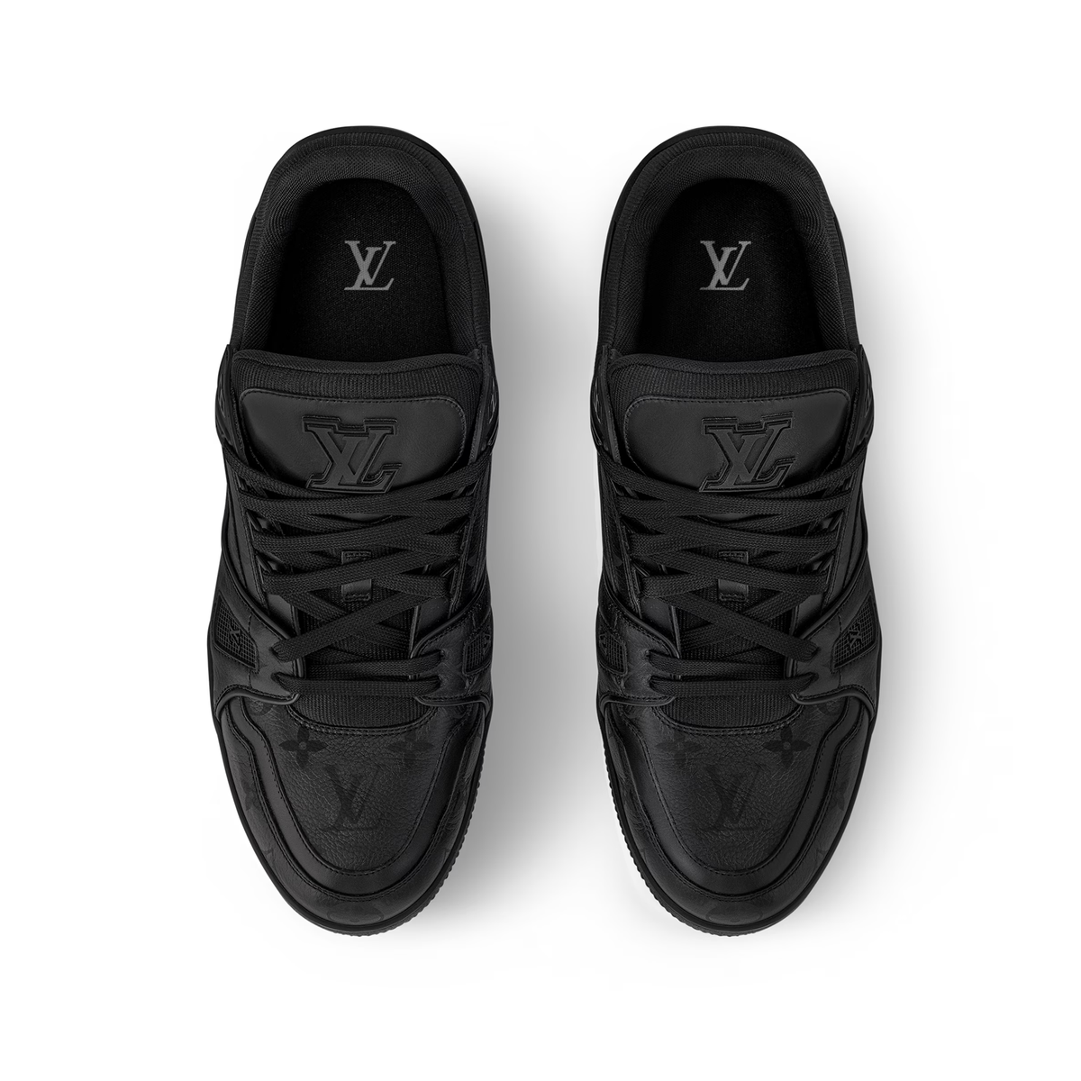 Louis Vuitton LV Trainer Sneaker Noir is crafted from Monogram