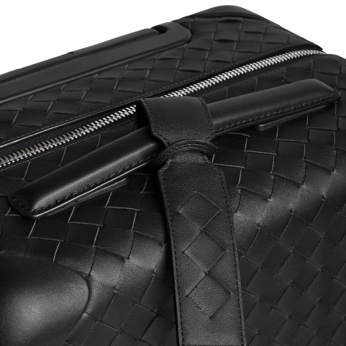 black Bottega Veneta Odyssey Intrecciato cabin suitcase — view 5