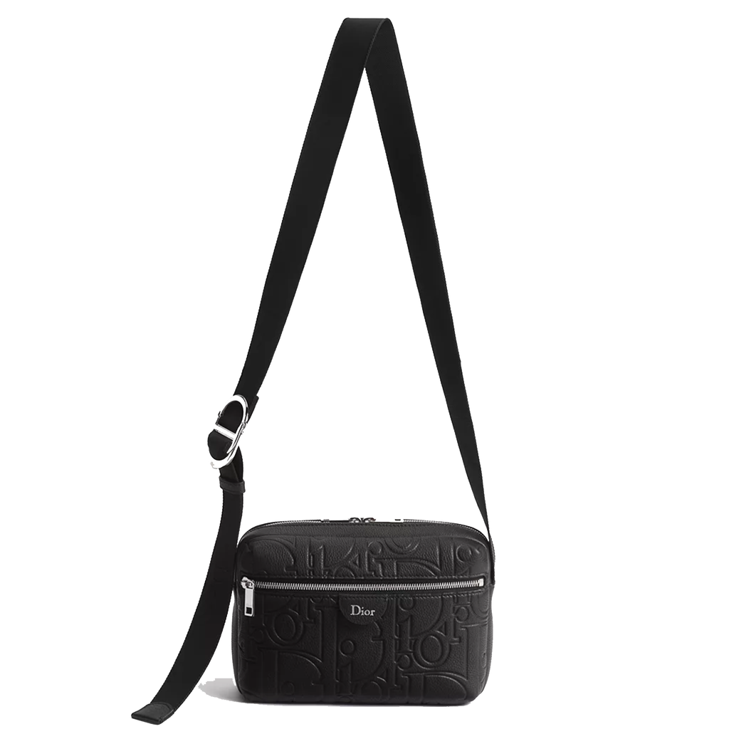 Dior Rider Zipped Messenger Bag is crafted in black Dior Gravity — view 2