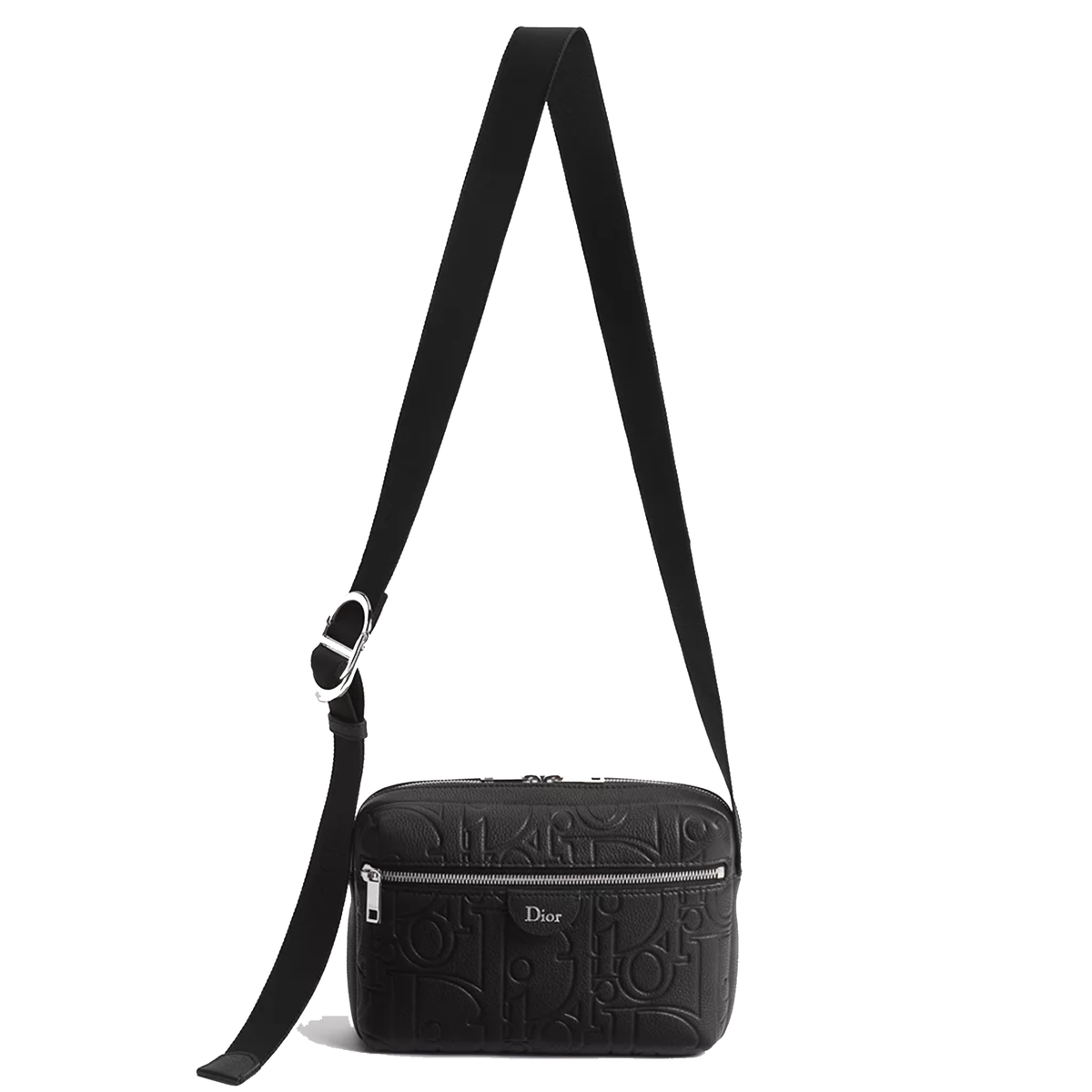 Dior Rider Zipped Messenger Bag is crafted in black Dior Gravity — view 2