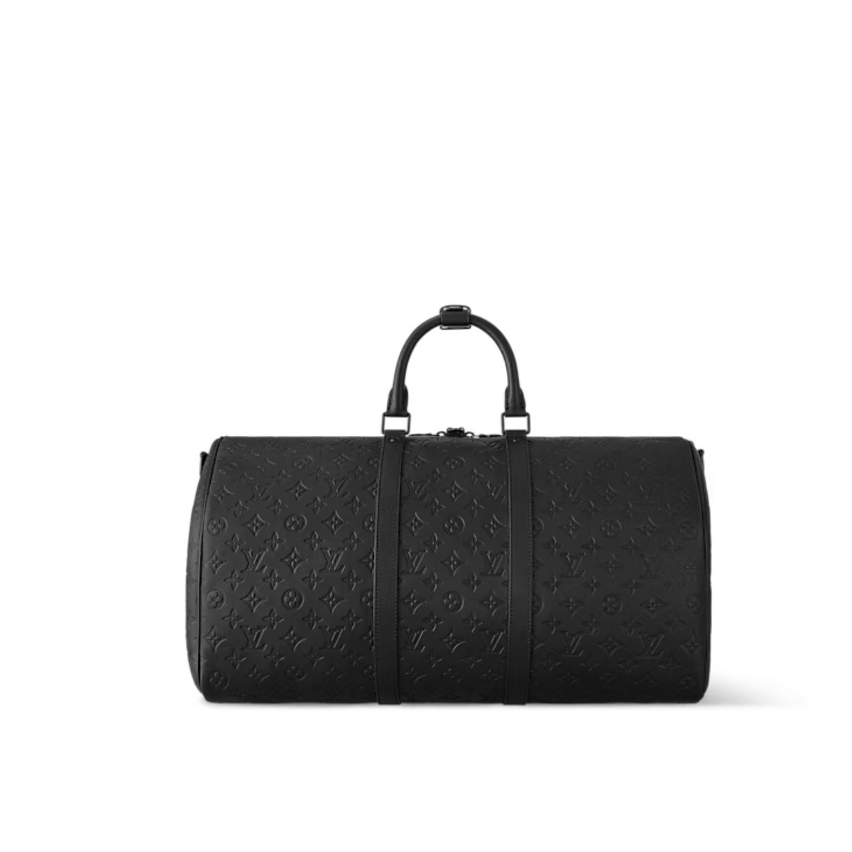 LOUIS VUITTON BLACK KEEPALL BANDOULIRE DUFFLE