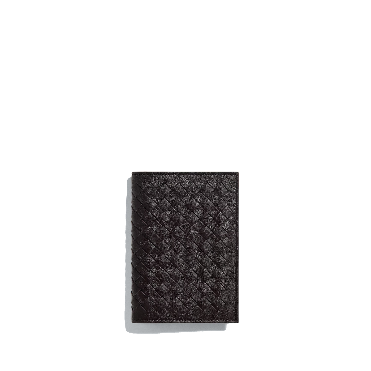 This is a Bottega Veneta Intrecciato passport case