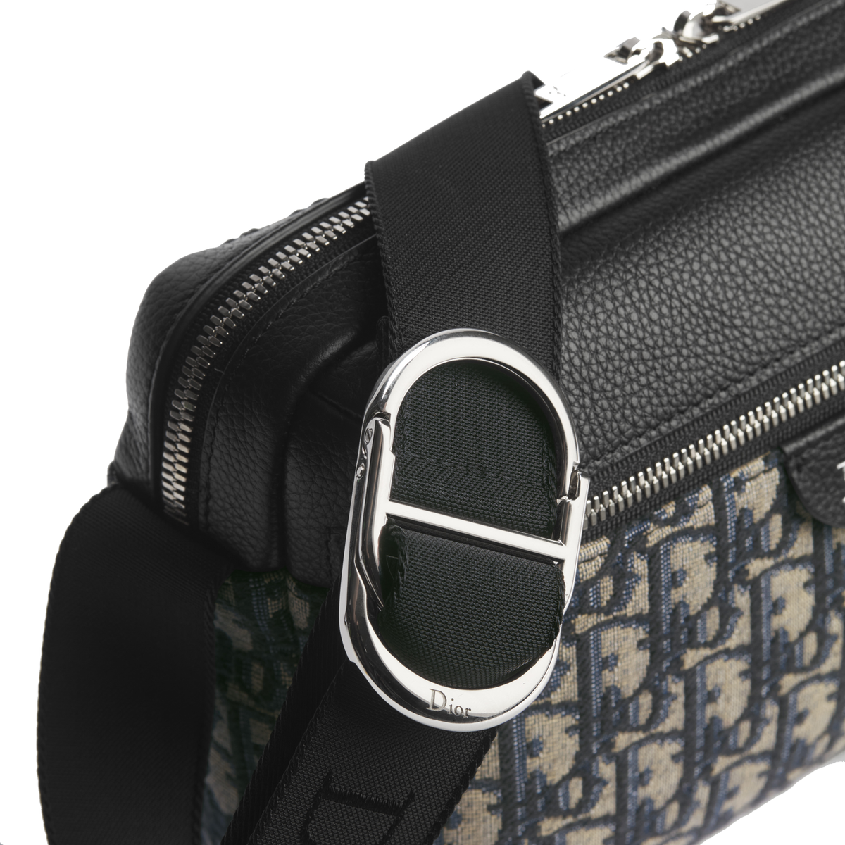 Dior Rider Zipped Messenger Bag featuring blue and black Dior — view 4