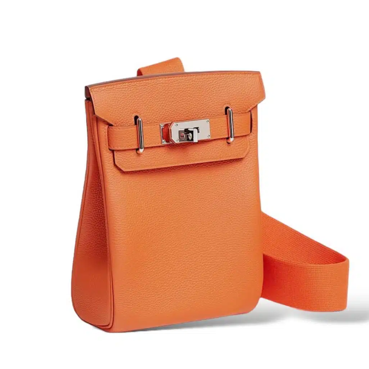 Hermes Hac a Dos PM bag in orange Togo leather