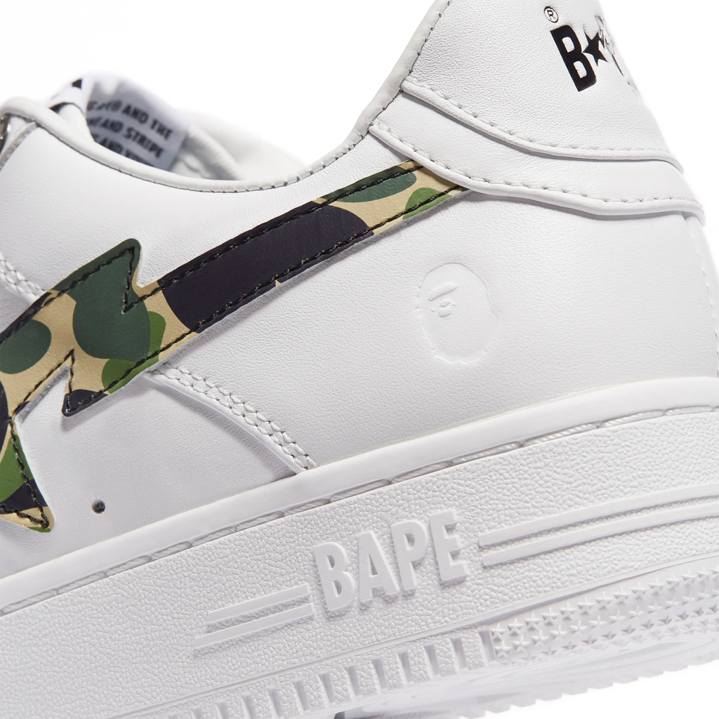 A Bathing Ape Bape Sta Low White ABC Camo Green sneaker