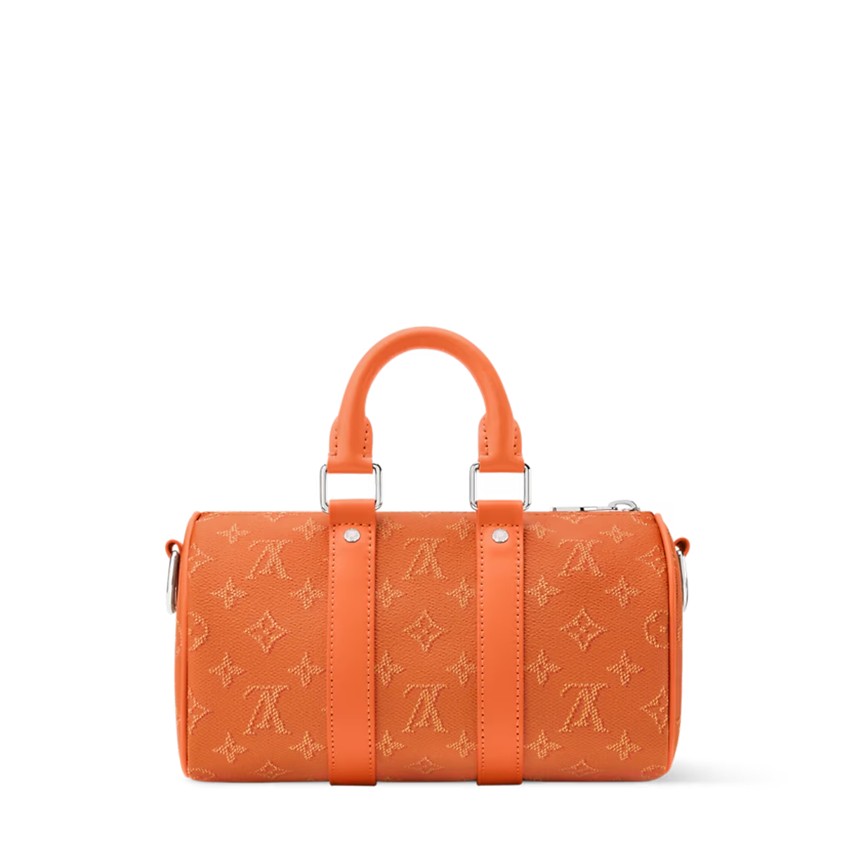 Louis Vuitton Keepall Bandoulire 25 city bag in the orange Monogram Heritage coated canvas