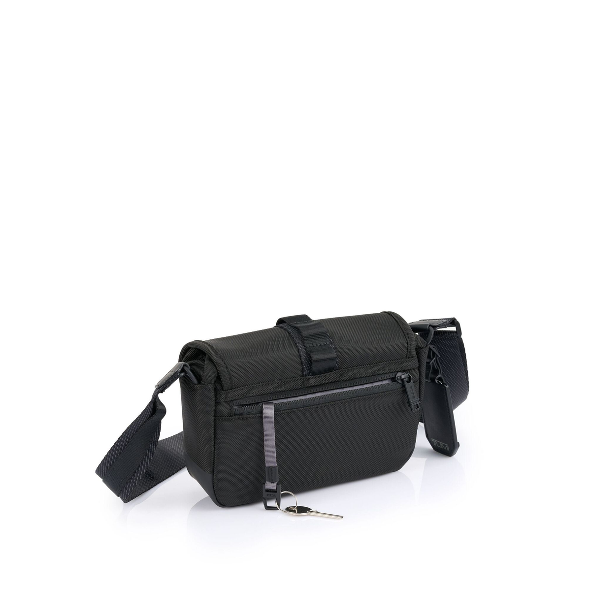 black Tumi Alpha Bravo Compass Flap Crossbody bag