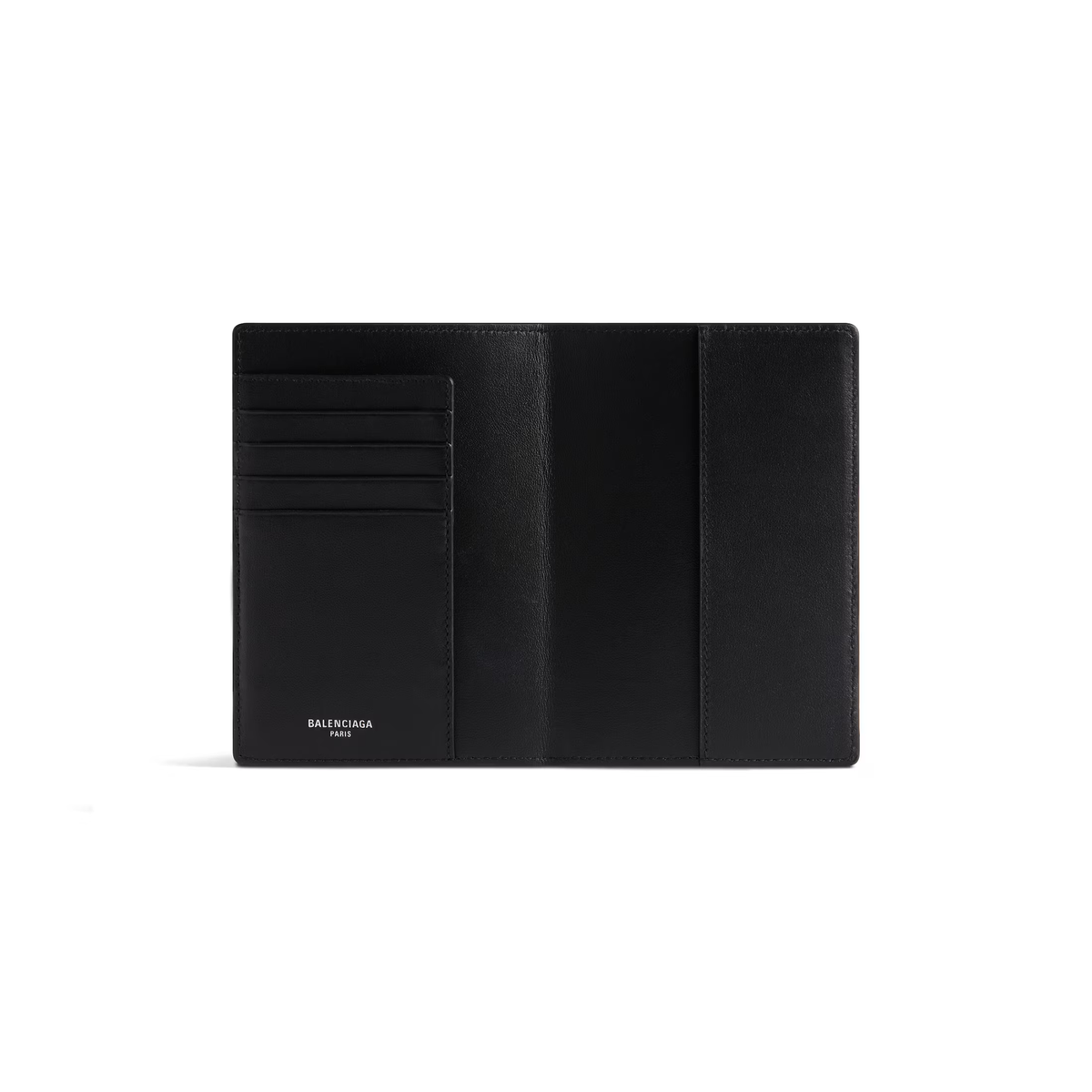 Balenciaga Mens Black Leather Passport Holder