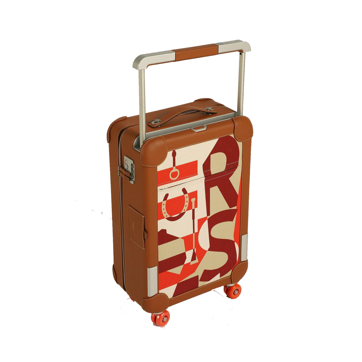 Herms RMS Cabin Suitcase featuring a printed H Plume