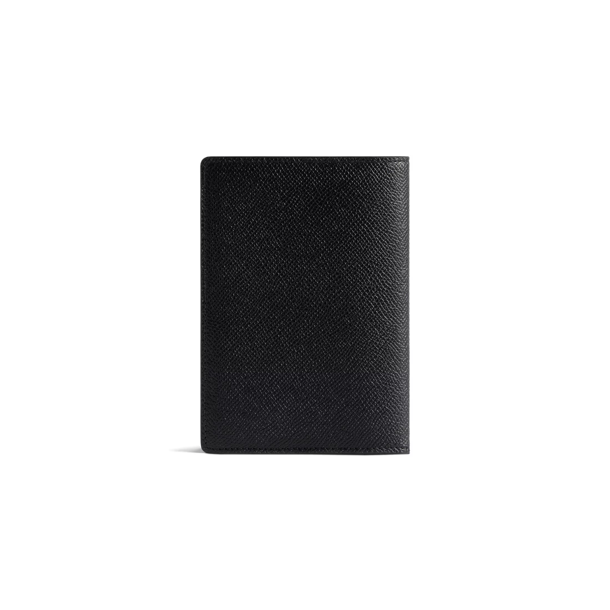 Balenciaga Mens Black Leather Passport Holder