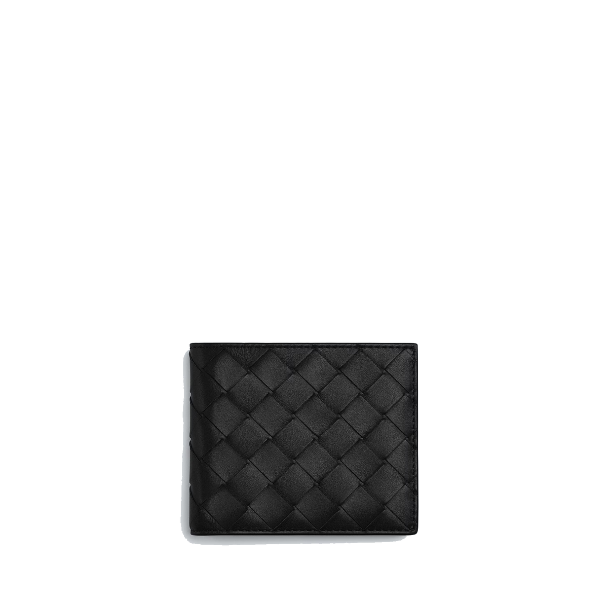 black Bottega Veneta Intrecciato leather bi fold wallet