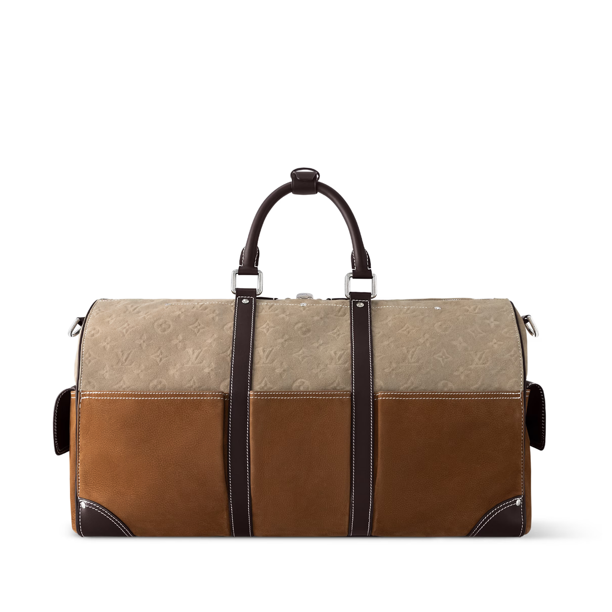 Louis Vuitton x Nigo Keepall Bandoulire 50 in Monogram suede leather — view 3