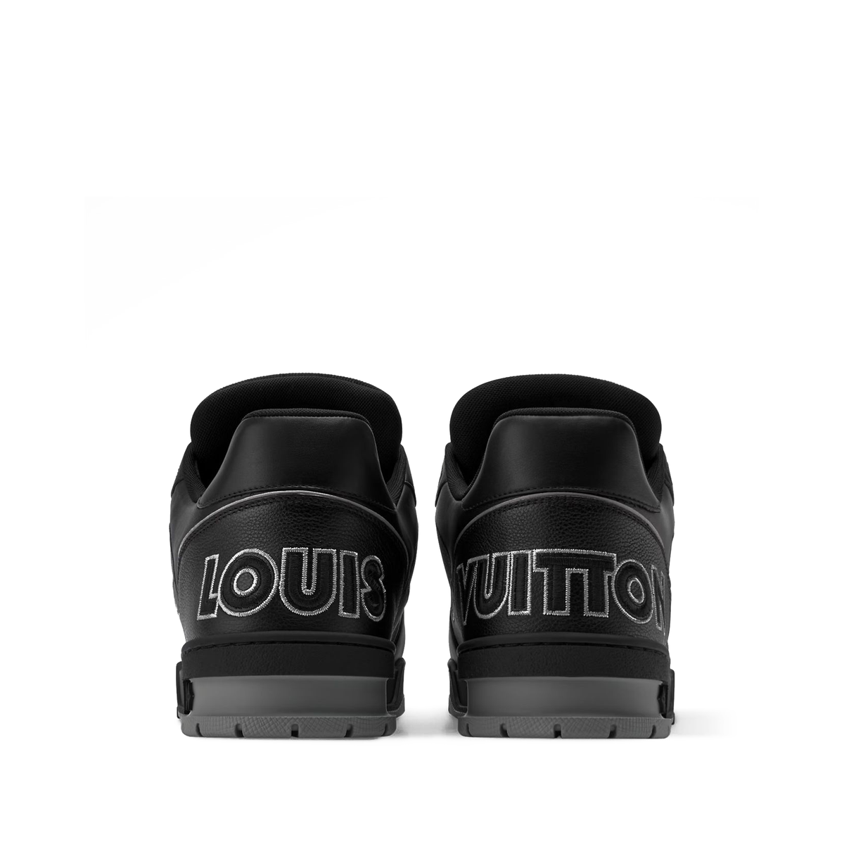 Louis Vuitton LV Trainer in Black with Croc embossed Denim