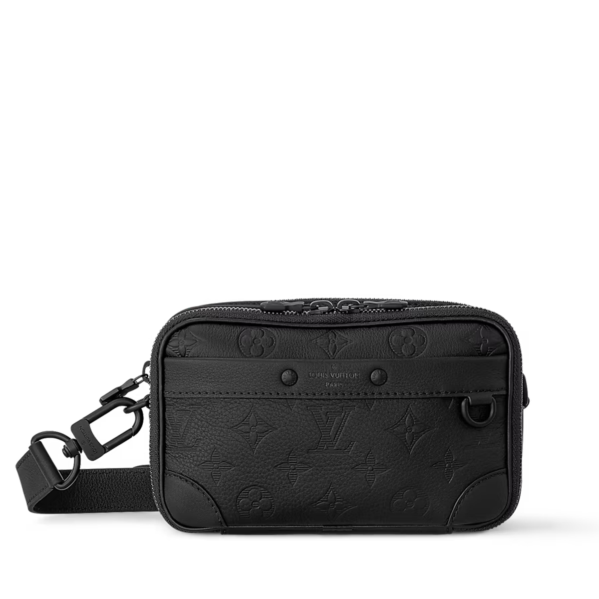 Louis Vuitton Alpha Wearable Wallet in black Monogram Shadow calf leather