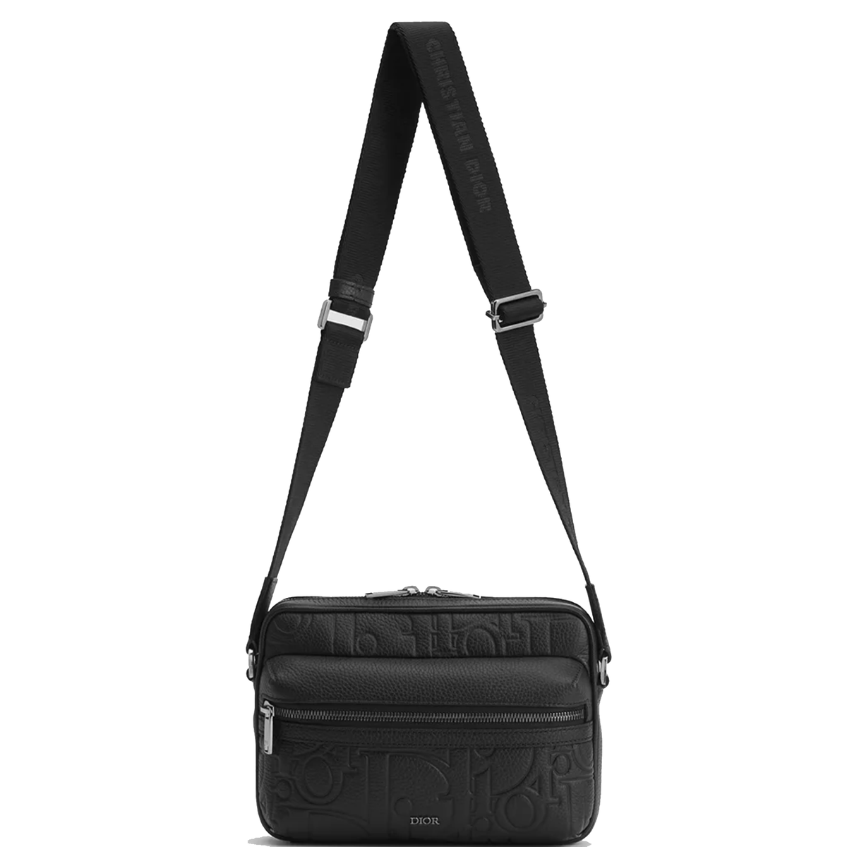 Dior Rider Zipped Messenger Bag is crafted in black Dior Gravity — view 7