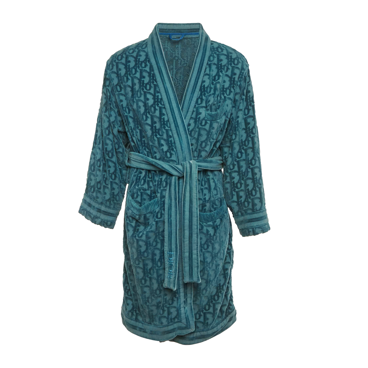 Dior Oblique monogram green terry cotton jacuzzi bathrobe
