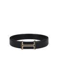 Hermes Casual Saffiano Leather Mens Belt Black