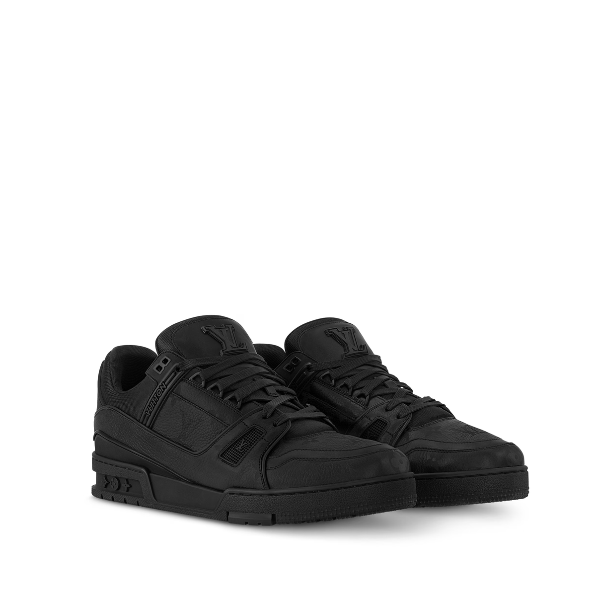 Louis Vuitton LV Trainer Sneaker Noir is crafted from Monogram