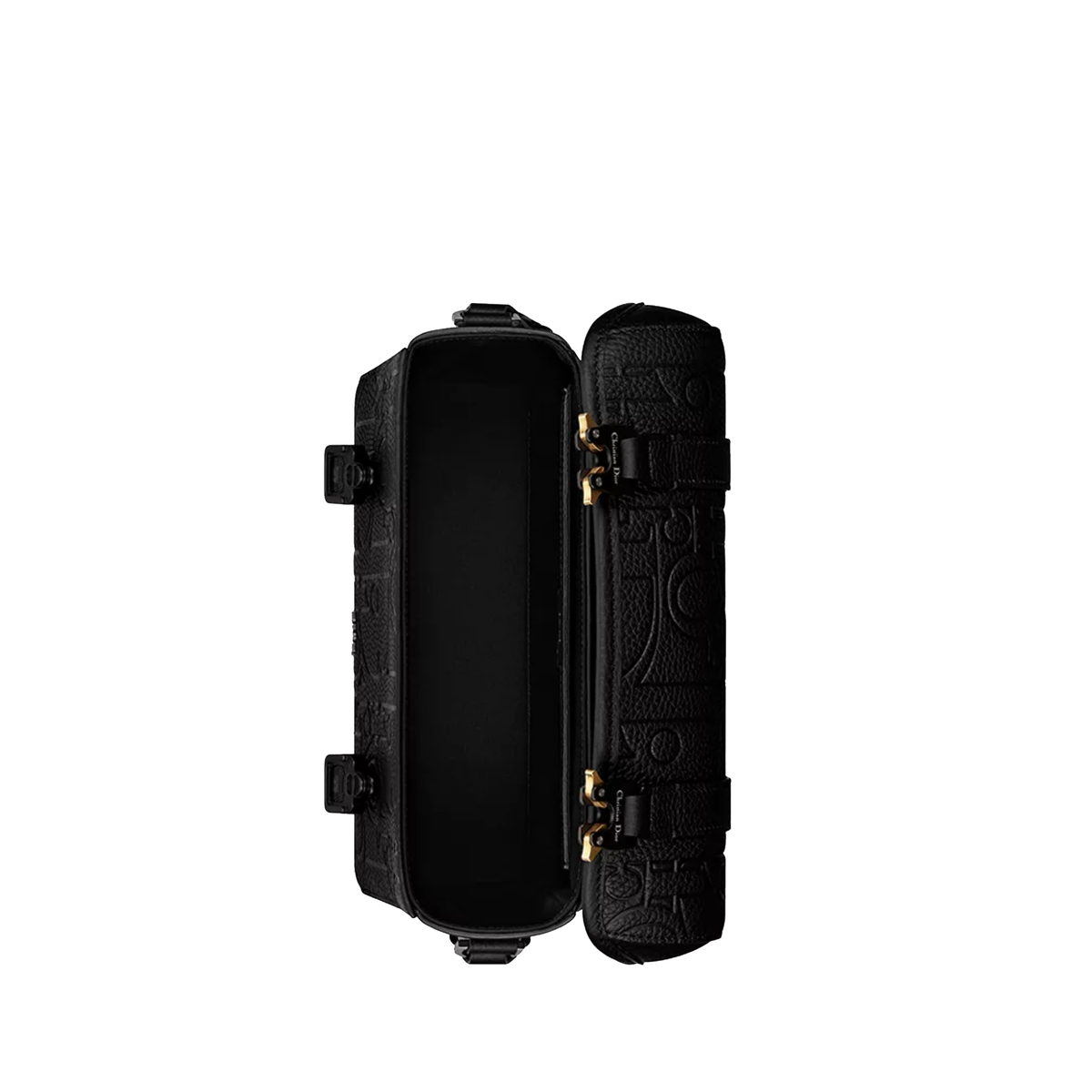 Dior Hit the Road Messenger Bag with Flap in black Dior Gravity leather — view 5
