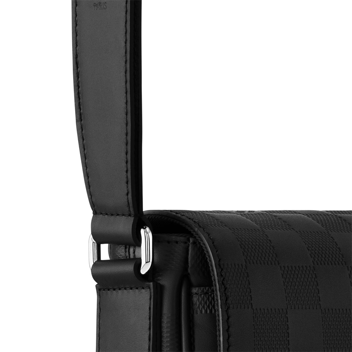 Louis Vuitton District PM Messenger Bag crafted in black Damier Infini leather