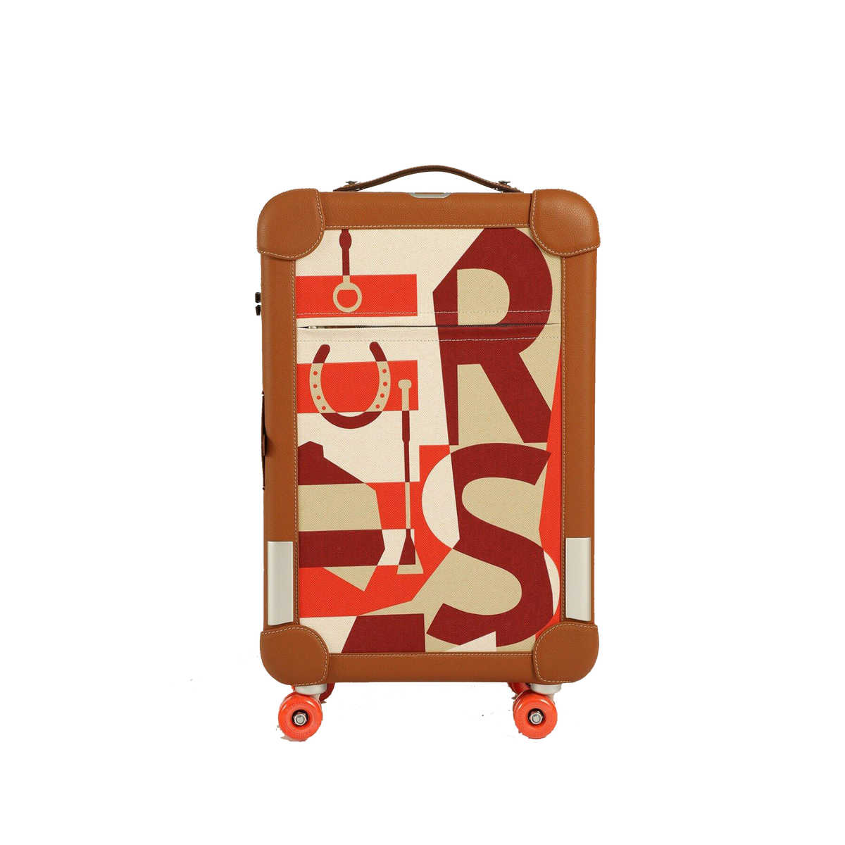 Herms RMS Cabin Suitcase featuring a printed H Plume