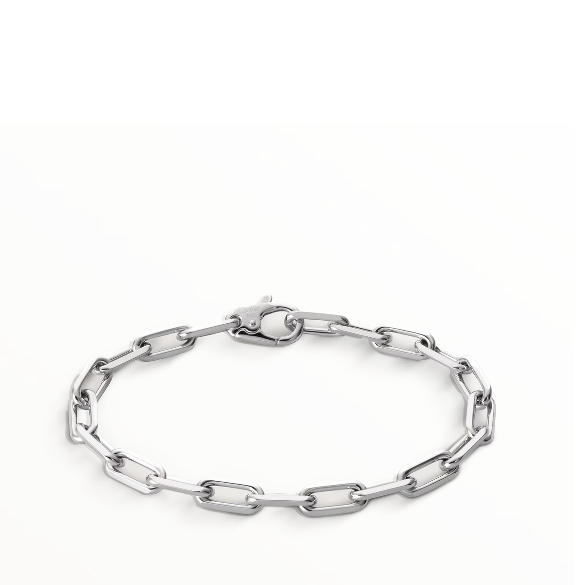 white gold Santos de Cartier chain bracelet
