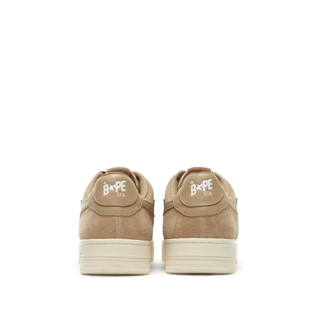 A Bathing Ape Bape Sta Low Suede Heel Beige