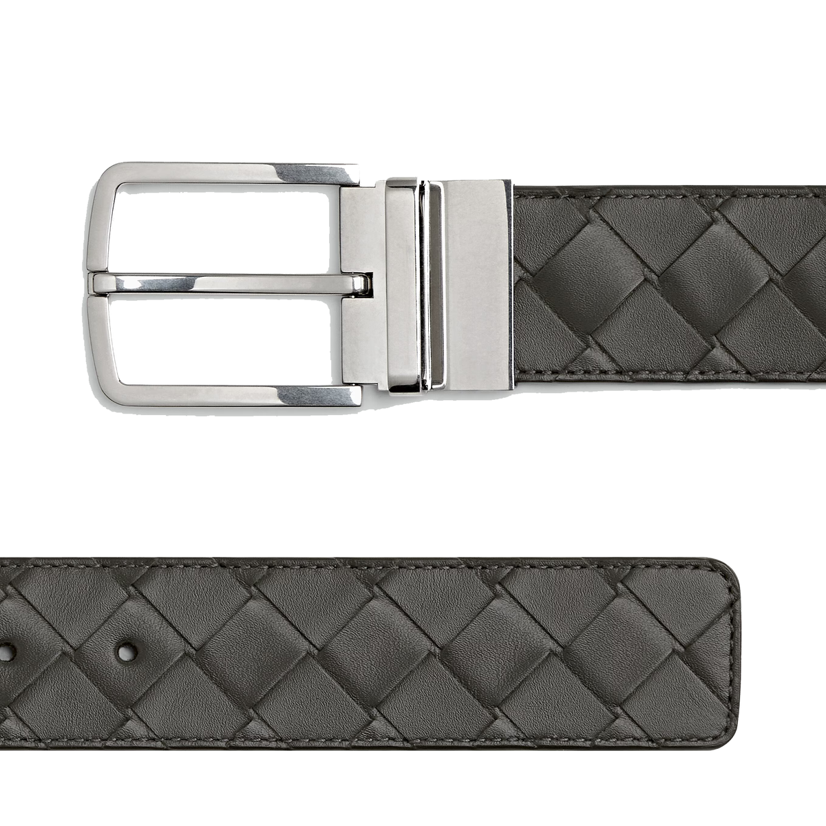 Bottega Veneta Intrecciato Reversible Belt distinguished by its signature woven leather — view 3