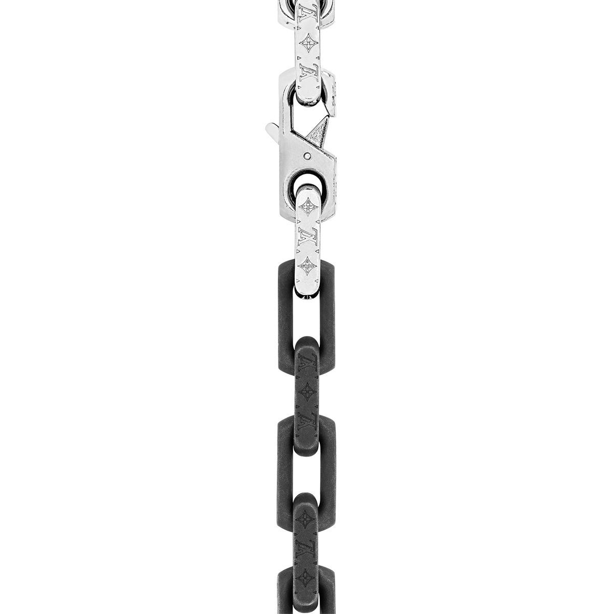 Louis Vuitton Monogram Bracelet featuring black silver