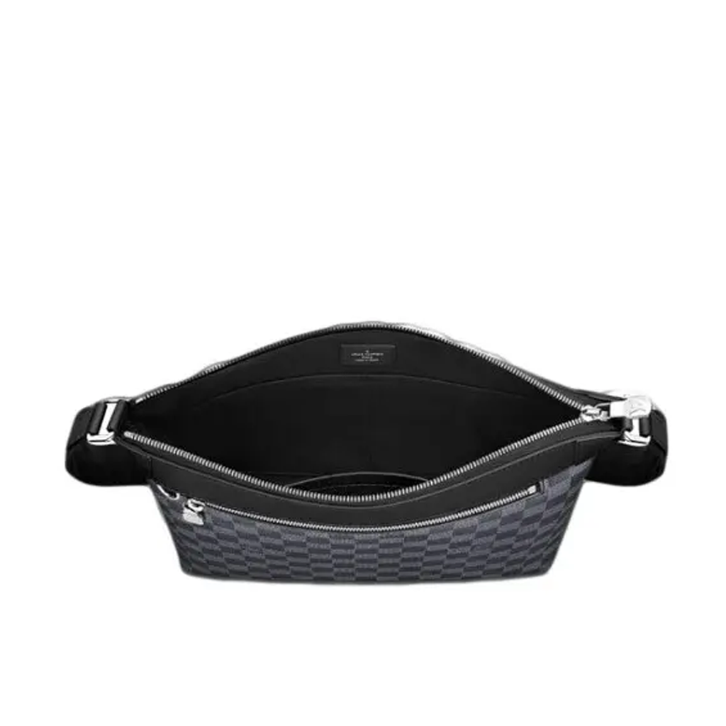Louis Vuitton Mick PM messenger bag in Damier Graphite canvas with black leather trim