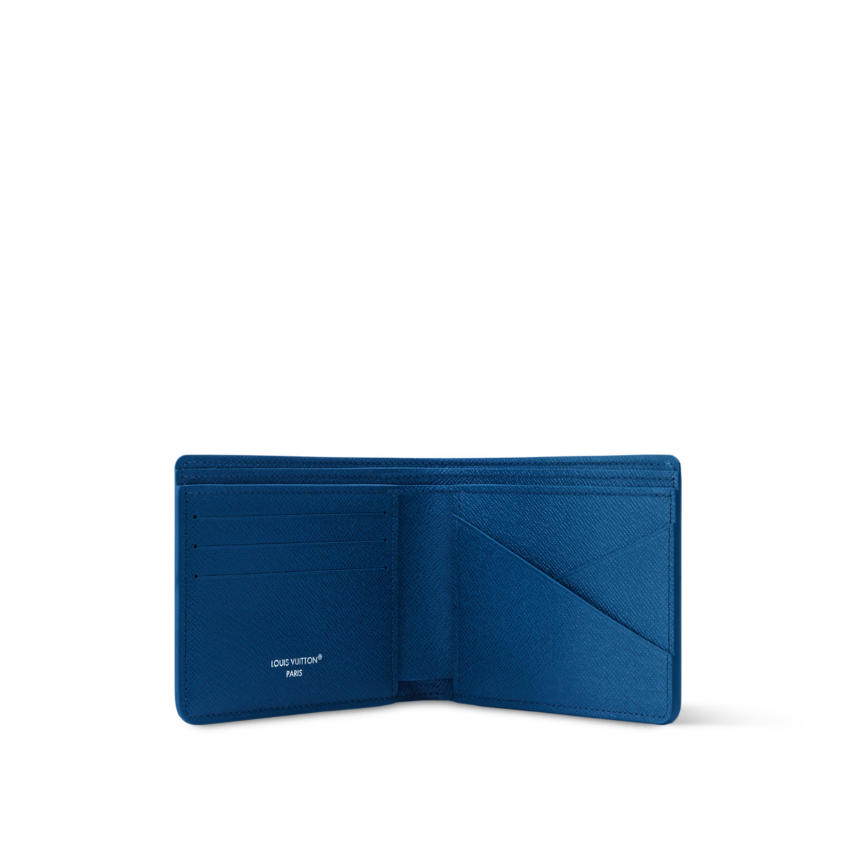 Louis Vuitton Multiple Wallet is crafted from coated canvas featuring a navy blue